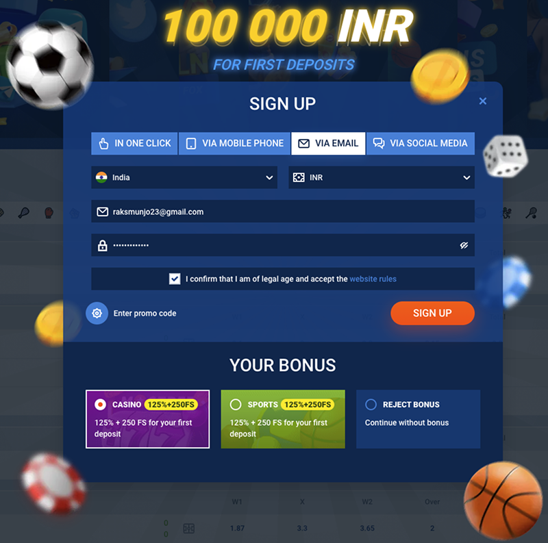 mostbet email registration
