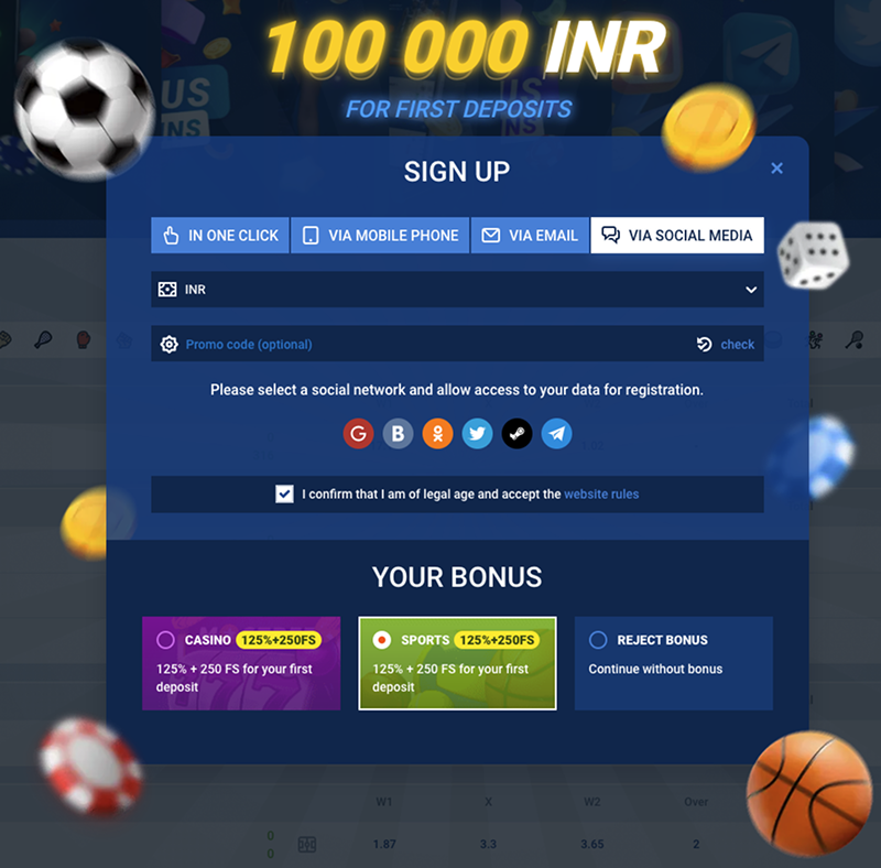 mostbet social login registration